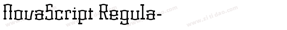 NovaScript Regula字体转换